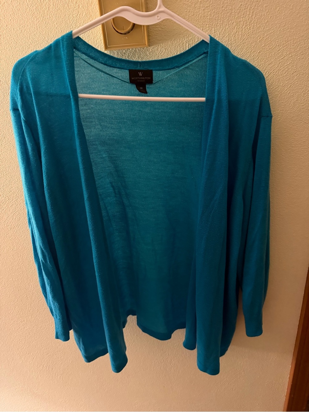 Worthington Teal Open-Front Women's Cardigan
